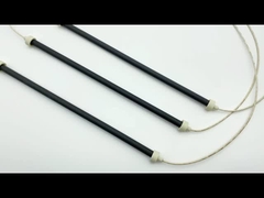 Lâmpada infravermelha de aquecimento de quartzo personalizada 220 V tubo único onda longa tubo preto