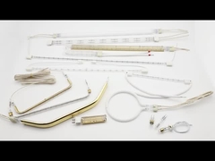 Lâmpada de aquecimento de halogénio de tubo único revestido de ouro, em forma de U, de ângulo plano, lâmpada de aquecimento infravermelha