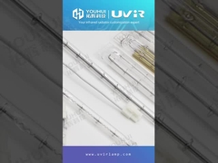 Lâmpada de aquecimento por infravermelhos de halogênio de tubo duplo revestido de ouro