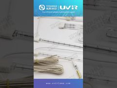 Lâmpada de aquecimento infravermelho de quartzo com revestimento branco de tubo duplo de 200-4000W