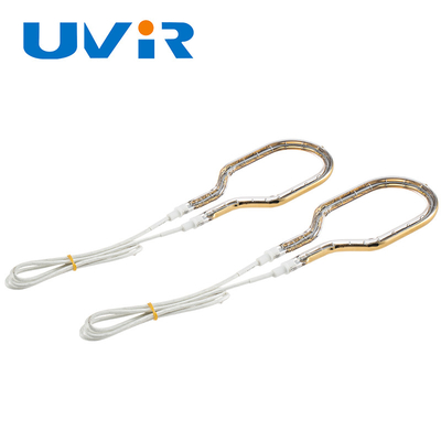 Bom preço. Tubo de lâmpada de aquecimento de vidro de quartzo Tubo de lâmpada de infravermelho circular de revestimento de ouro on-line