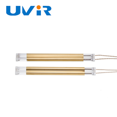 Bom preço. 1kW lâmpada infravermelha de ondas médias 230V aquecedor de quartzo revestido de ouro on-line