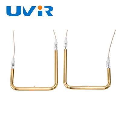 Good price 230V 910With você tipo peças de U de quartzo do refletor do ouro do tubo do elemento de aquecimento on-line