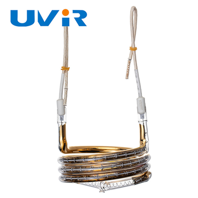 UVIR personalizou o radiador revestido 2700w 380v do ouro de Ring Shaped Heating Element Tube