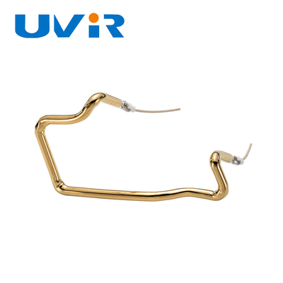 Tubo de aquecimento infravermelho de quartzo revestido a ouro 150-6000W