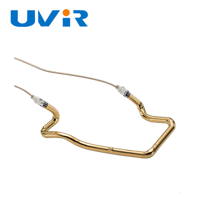 o ouro do radiador do contorno 3D chapeou o tubo infravermelho do elemento de aquecimento para a soldadura plástica