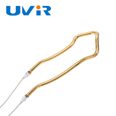 Tubo de aquecimento infravermelho halógeno dourado 3D 150-6000W Lâmpada de onda curta