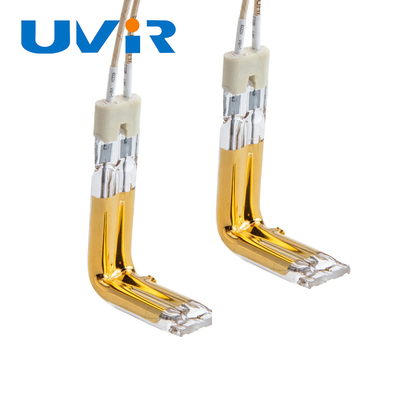 Lâmpada de aquecimento por infravermelho de quartzo halógeno revestida de ouro 1380W 230V