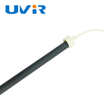 Lâmpada infravermelha de aquecimento de quartzo personalizada 220 V tubo único onda longa tubo preto