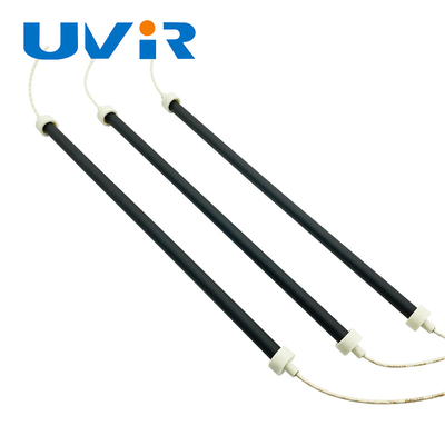 Lâmpada infravermelha de tubo único 150W-2000W 50-500mm Tubo longo de onda preta para cura