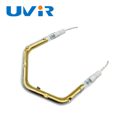 Tubo de elemento de aquecimento de infravermelho único Semi-revestido em ouro Revestido em ouro Personalizado 150-6000W