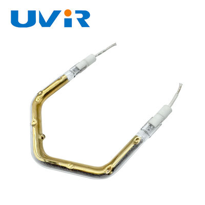 Tubo de elemento de aquecimento infravermelho versátil de 150-6000W com tensão de 45-480V e refletor de ouro para processos industriais