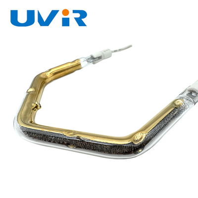 Tubo de elemento de aquecimento infravermelho revestido a ouro 45-480V 150-6000W