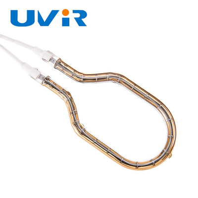 55-575V Voltagem de entrada Tubos de quartzo claros Lâmpadas infravermelhas de ondas curtas com refletor de ouro