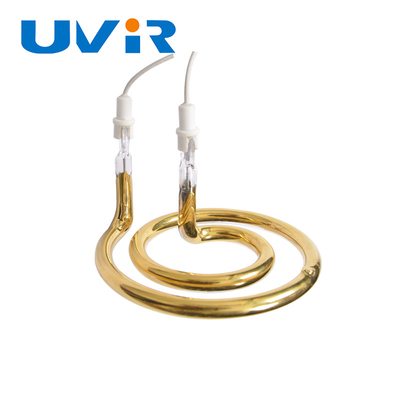 Tubos de elementos de aquecimento de infravermelho de refletor 3D revestido de ouro personalizáveis para aquecimento industrial
