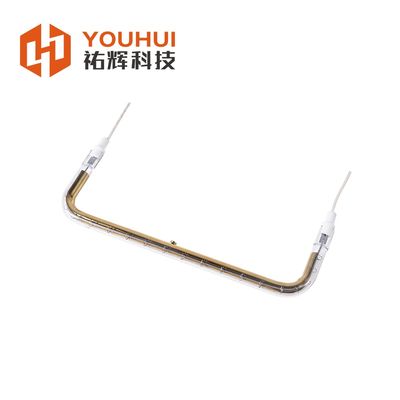 Bom preço. Lâmpada de aquecimento halógena com revestimento de ouro e tubo único plano em forma de U com alta temperatura do filamento on-line