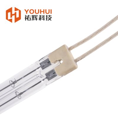 Lâmpada infravermelha de tubo duplo de quartzo transparente 200-6000W 55-575V Base TC01