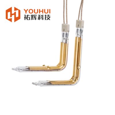 Bom preço. L Shape Gold Coated Infrared Heating Element Tube with Visible Light Transmission >93% and UV Light Transmission >85% for Industrial Applications on-line