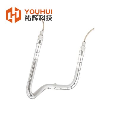 Lâmpada IR de onda curta de 1660W 230V revestida de ouro Quartz aquecedor infravermelho para aquecimento industrial