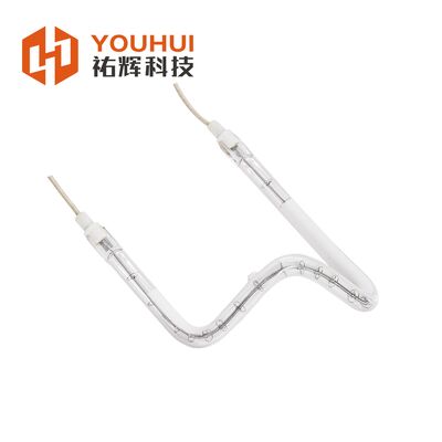 Tubos de elementos de aquecimento com emissores de quartzo revestidos de branco com potência de 150-6000W e tensão de 45-480V