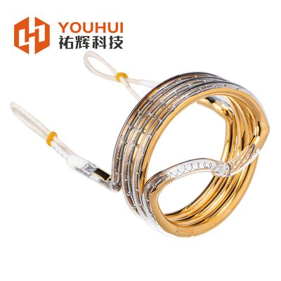 Lâmpada de aquecedor infravermelho de quartzo com revestimento dourado de tubo único 3D 8-14mm com vida útil de 5000-20000h Tubo de halogênio