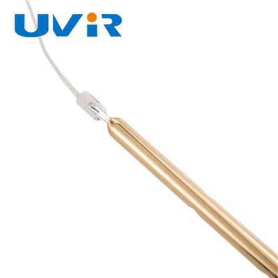 Lâmpada de aquecimento infravermelho de quartzo R7S 230V com revestimento dourado