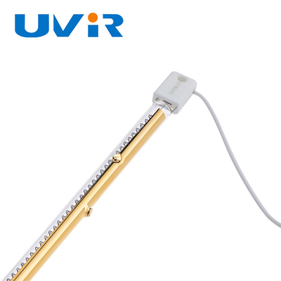 Tubo 230V 1200W da lâmpada do halogênio do infravermelho de quartzo do revestimento do ouro único