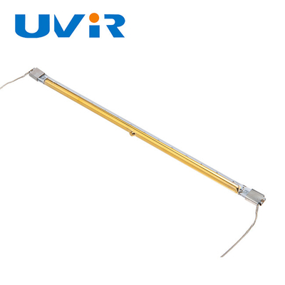 Lâmpada de aquecimento infravermelho halógena de quartzo SK17 com refletor dourado de 2000W