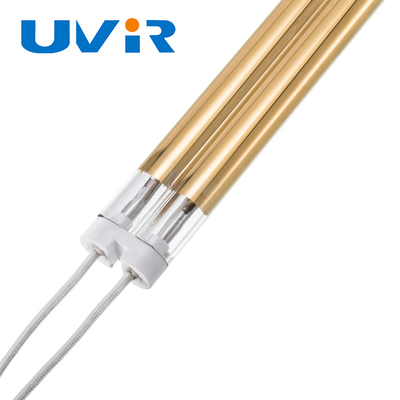 Good price Tubo infravermelho gêmeo 2500W da lâmpada de calor da onda média para o aquecimento de revestimento on-line