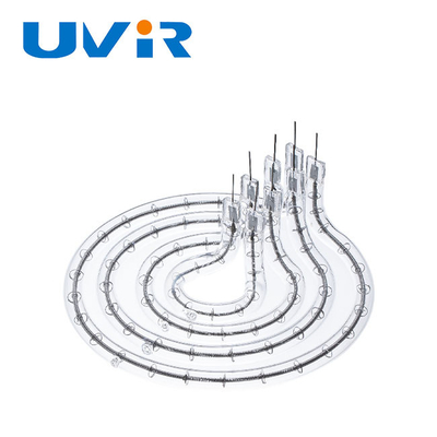 Lâmpada de aquecimento por infravermelho com filamentos halógenos de 480 V a 6000 W Diâmetro 511 mm