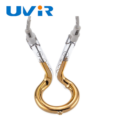 650W 240V Lâmpada de infravermelho de anel de ouro 52mm OD aquecimento de ondas curtas