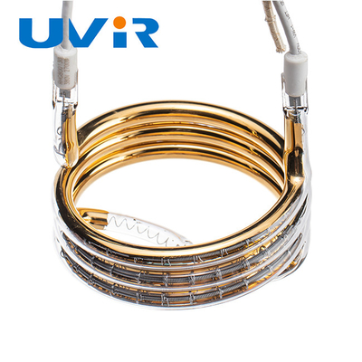 Good price Tubo de revestimento de quartzo do ouro infravermelho circular da lâmpada de calor 380V do Ir 2700W on-line