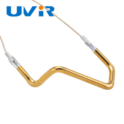 3D dão forma ao tubo infravermelho do elemento de aquecimento, elemento de aquecimento infravermelho da substituição da pintura do ouro