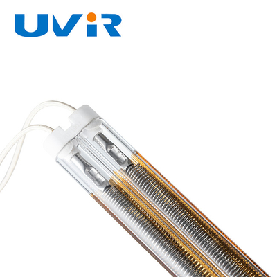 Bom preço. Lâmpada infravermelha de ondas médias de 2500 W 415 V tubo de quartzo placado em ouro on-line