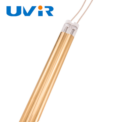 Lâmpadas do Ir do revestimento do ouro para aquecer o tubo gêmeo da onda média de 2500W 415V