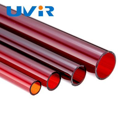 Good price Diâmetro do calefator 14mm 19mm de UVIR Ruby Color Infrared Quartz Tube on-line